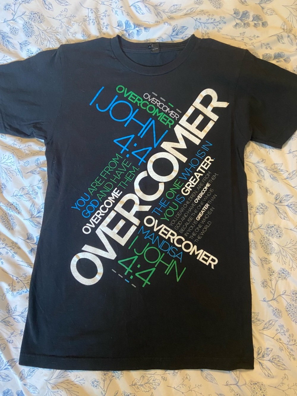 Black Graphic Mandisa 'Overcomer' Faith-Based Tee
